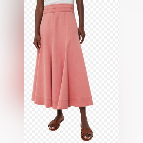 Zoe Scallop Skirt Nantucket Navy Willington Windowpane, Power Pink